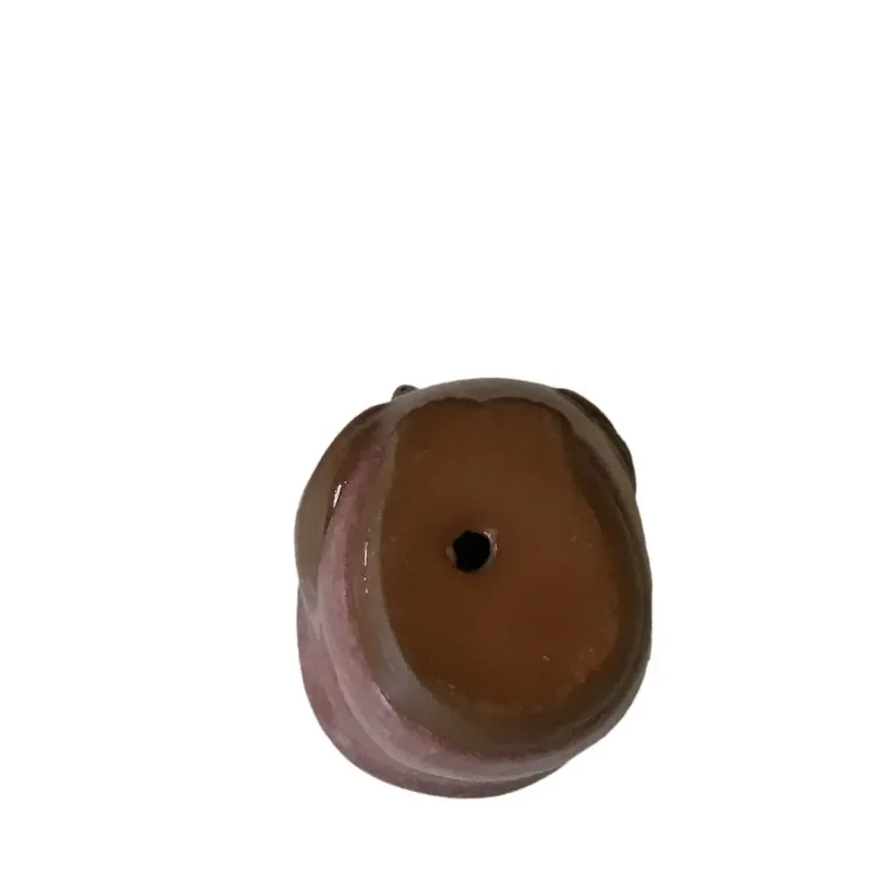 Cute Vintage Owl Small Pottery Planter
